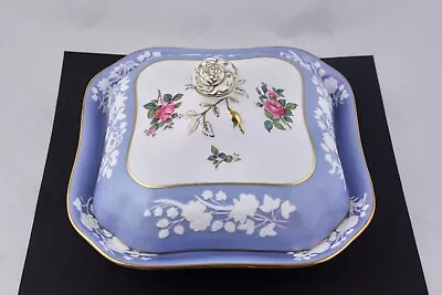 Buy Spode Copeland China Maritime Rose Blue 9  Square Covered Vegetable Dish - Mint • 472.50£