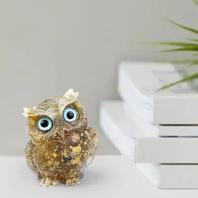 Buy Nordic Crystal Owl Ornament Hand Made Small Figurines Bookshelf Owl Figurine • 8.30£
