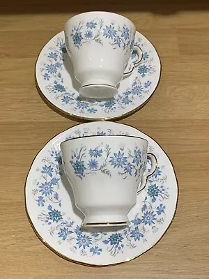 Buy (4 Pieces) Two Tea Cup Sets 1960s Colclough Bone China Braganza Pattern • 9.50£
