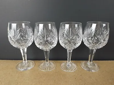 Buy 4 Royal Doulton Crystal Rochelle Water Glasses Cut Star & Fan   (c@b10b) • 80.11£