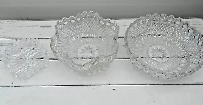 Buy 2 Beautiful Cut Glass Bowls & Ashtray • 9.99£
