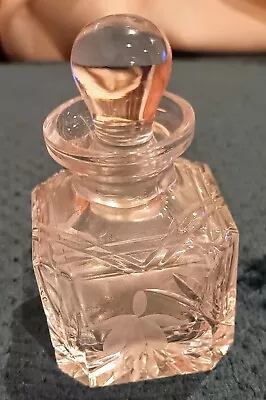 Buy Small Cut Glass Perfume/Scent/Oil Bottle. • 10£
