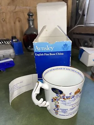 Buy Aynsley Fine Bone China Royal Wedding Commemorative Mug Charles And Diana 1981 • 8.95£