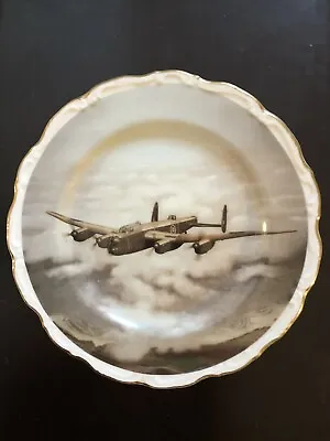 Buy RAF AVRO BOMBER 21cm PLATE 'THE LANCASTER' By ARTIST JOHN EVANS FINE CHINA GIFT • 12.40£