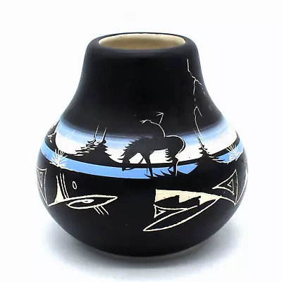 Buy Navajo American Southwest Art Pottery Vase Signed By Artist 5.5  Tall • 23.72£