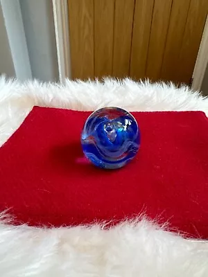 Buy Caithness Moon Crystal Paperweight Blue Scotland Glass • 0.99£