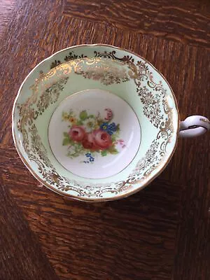 Buy Vintage Foley China Cup Mint Green And Gilt Floral Centre Spare Or Replacement • 6£