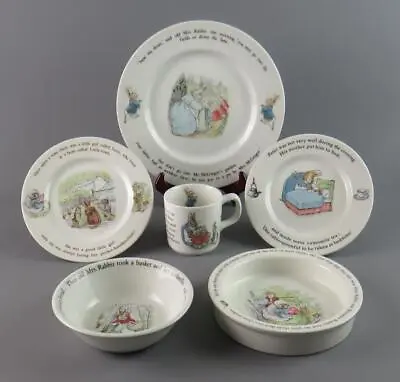Buy Group Lot Vintage Wedgwood Beatrix Potter Nursery Ware Plates Bowls Mug • 30£