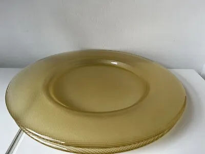 Buy Kosta Boda Gold Limelight 11 1/4  Crystal Dinner Plate, Set Of 2 Heavy Art Glass • 20£
