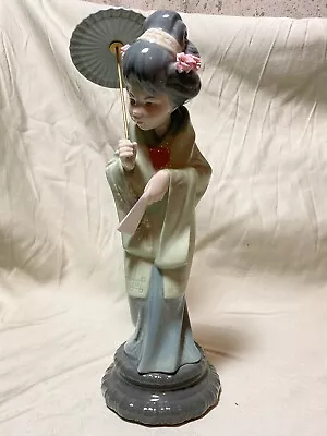 Buy Lladro Oriental Spring Japanese Geisha Girl With Umbrella Figurine 11.5” #4988 • 96.06£