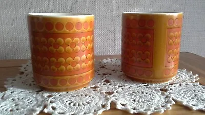Buy 2 Hornsea Saffron Jars, Vases Flower Pots Storage • 8£