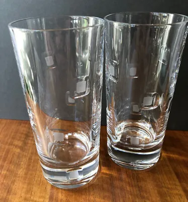 Buy Royal Doulton Crystal METRO Highball Glass Tumblers RARE Excellent Condition X2 • 24.95£