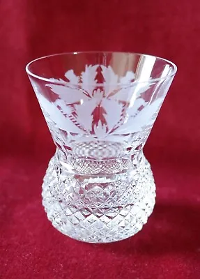 Buy Edinburgh Crystal Thistle Pattern - Large Tot / Shot Glass - Signed • 40£