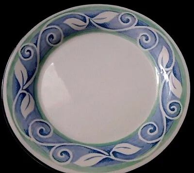 Buy Staffordshire Tableware Blue Green Swirls & Leaves Pattern 10¼ In Dinner Plate • 8.99£