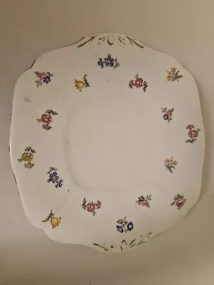 Buy Rare Vintage Adderley Floral Bone China Twin Eared Cake Plate • 2£