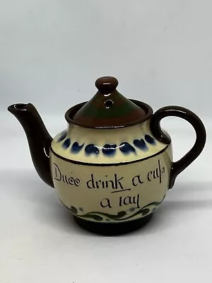Buy Vintage Torquay Pottery Teapot Scandy Motto Ware • 9.99£