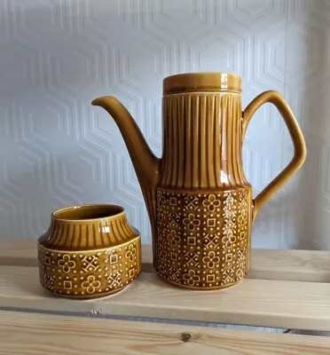 Buy Vintage Mid Century Sadler England Pottery Mustard Tea Coffee Sugar Pot Set MCM • 24.99£