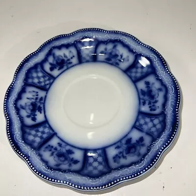 Buy Antique 1800’s Flow Blue China Saucer Melbourne Pattern Grindley England • 30.20£