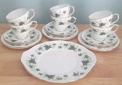 Buy Duchess 'IVY' Bone China Tea Set - Trios Tea - Cups - Saucers & Side Plates  • 24.99£
