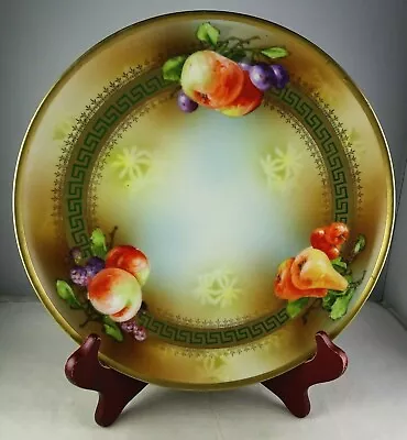 Buy KPM Germany Porcelain Cabinet Plate Fruit Motif Greek Key Border Gold Trim • 9.65£