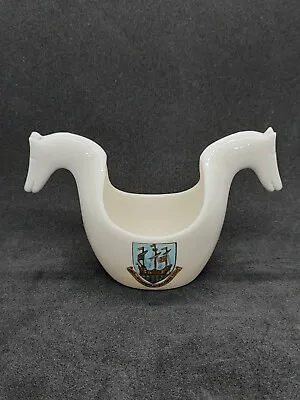 Buy W H Goss Norwegian Horse - Shaped Beer Bowl Arms Weymouth & Melcombe-Regis Crest • 9.99£