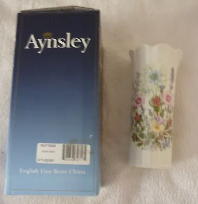 Buy Aynsley Wild Tudor Vienna Vase 6 Inch  Fine Bone China Boxed WTUG20357 • 12£