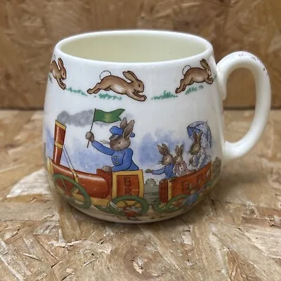 Buy Vintage Royal Doulton China Bunnykins Train Station Mug Cup Beaker • 4.99£