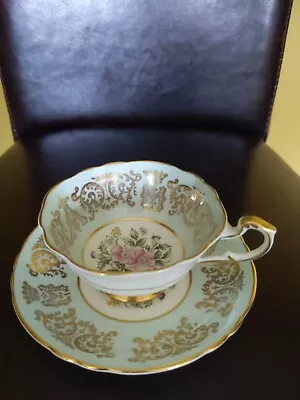 Buy Rare Vintage Paragon Fine China Double Warrant Cabinet Cup And Saucer Blue Gold • 14.99£