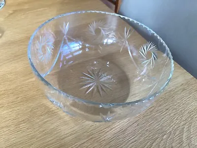 Buy Beautiful Antique Hand Cut Glass Crystal Fruit / Desert Bowl VGC • 7.99£