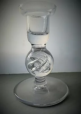 Buy Paul Miller Signed Langham Clear Glass Balmoral Candlestick. • 30£