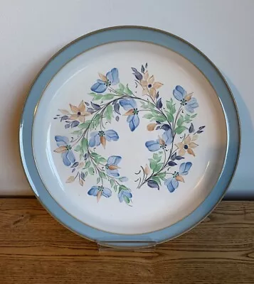 Buy DENBY COLONIAL BLUE HAND PAINTED DINNER PLATE 10  (Signed Lynn) • 16£