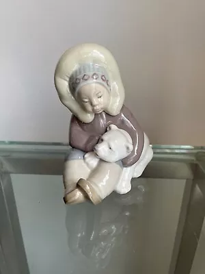 Buy Lladro Collectible Figurine “Little Eskimo Playing With Polar Bear” • 85.39£