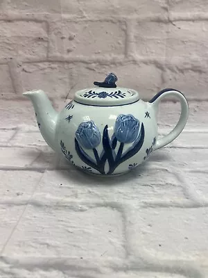 Buy Royal Goedewaagen Delfts Blauw Blue Teapot Flower • 17.99£