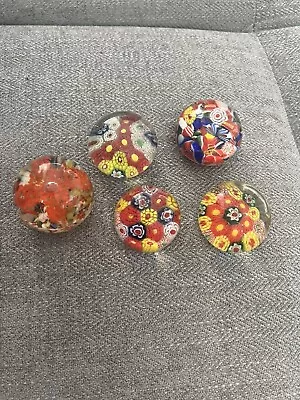 Buy Bundle X5 Vintage Glass Paper Weights Small Collectable  • 15£