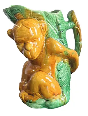 Buy George Jones Majolica Monkey Jug Pitcher Antique English Pottery • 237.13£