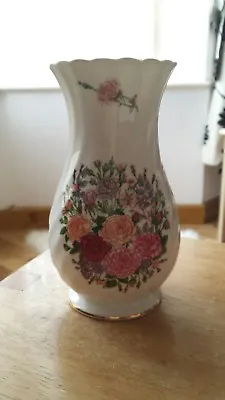 Buy Aynsley Rose Garden Vase 6 Inches Tall Pre Owned In Good Condition  • 5.50£