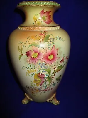 Buy Antique Carlton Ware   Ivory Blushware  Tri-Footed Vase  W&R Hand Painted • 74£