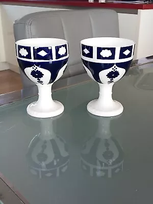 Buy PAIR Of Royal Crown Derby 1128 Unfinished Imari GOBLETS /CHALICES. • 22£