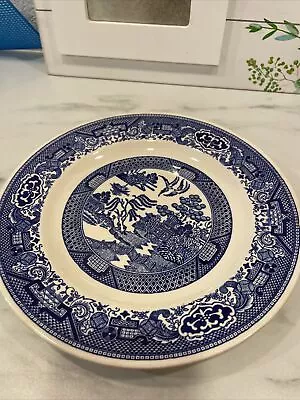 Buy 4 Willow Ware Royal China Porcelain Blue Willow 9” Dinner  LunchPlate Underglaze • 15.34£
