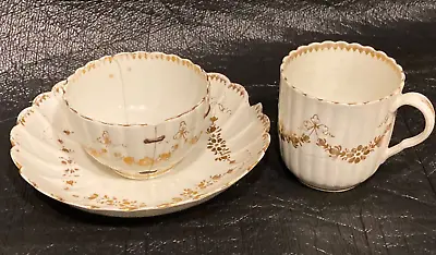 Buy WORCESTER/CAUGHLEY Georgian Tea-bowl, Coffee Cup, Saucer-bowl A/f For Reference • 10.50£