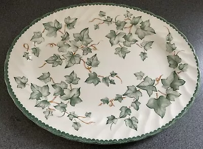 Buy BHS Country Vine Green Ivy Oval Platter / Large Meat Plate 30 Cm • 16£