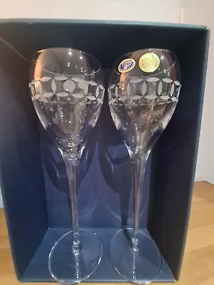 Buy 2 Bohemia Crystal Large Wine Glasses Boxed. • 17.99£