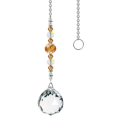 Buy Crystal Prism With Beads Suncatcher Rainbow Chain Pendant Window Garden Hanging • 3.99£