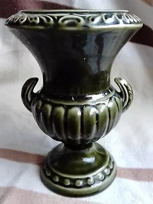 Buy Stunning Vintage Green Devonway Ci Kingsbridge  Ceramic Pottery Large Urn  Vase • 14.99£