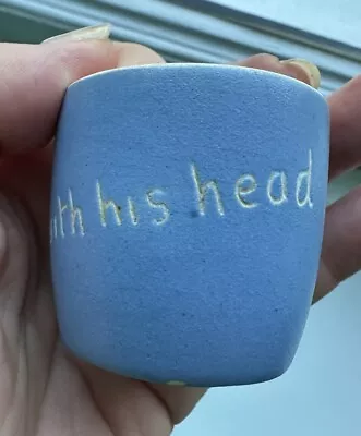 Buy Rare New Devon Pottery  Off With His Head  Egg Cup, Blue Colour • 7.50£