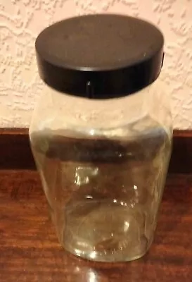 Buy Vintage Glass 1960 Sweet Jar With Screw On Lid, British Made, H29.5 • 20£