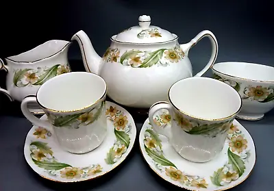 Buy Duchess Bone China Greensleeves Tea Set Cups Saucers Teapot Milk Dish Bowl • 54£
