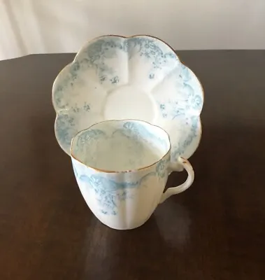 Buy WILEMAN FOLEY TEACUP AND SAUCER, TRAILING DAISIES Reg No: 276279 PALE TURQUOISE • 20£