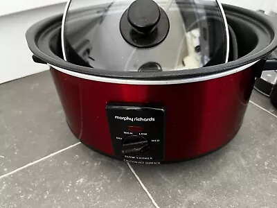 Buy MORPHY RICHARDS ACCENTS SEAR AND STEW SLOW COOKER, 3.5 L - Red • 10.50£