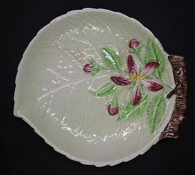 Buy Vintage Carlton Ware Green Apple Blossom Small Leaf Dish - 14cm Long • 20.87£